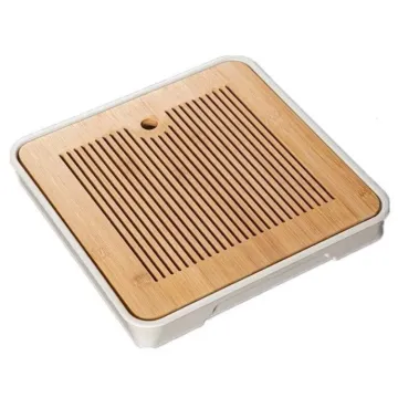 Handmade Bamboo Drainable Bamboo Tea Tray