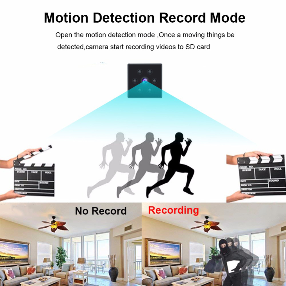 Mini Hidden Camera Wireless HD 1080P Network Outdoor/Indoor Home Security Night Vision Camera