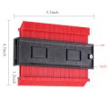 Multi-functio Profile Gauge Tiling Laminate Tiles Edge Shaping Wood Measure Ruler ABS Gauge Duplicator 5/10 inch