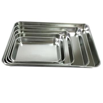 Hot Rectangle Bakeware Oven Pan Cake Cookies Pizza Stainless Steel Baking Tray Plate Baking Dishes and Pans Kitchen Tools