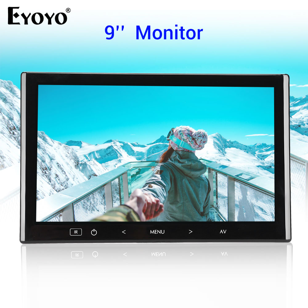 Eyoyo EM09K 9" Small Computer PC Display 1024X600 CCTV HDMI Screen with AV VGA Video Audio monitor For DVD DVR Security Camera