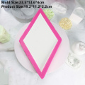Creative Rhombus Geometric Concrete Silicone Flower Pot Tray Home Decor Cement Tile Making Mould DIY Aromatherapy Ceramic Crafts