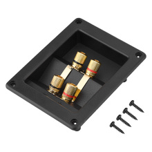DIY 4 Copper Binding Post Terminal Cable Connector Speaker Terminal Box Acoustic Components