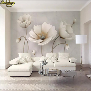 beibehang Custom 3d mural wallpaper Photo Wall paper 3D Flower marble Landscape Living Room Modern decoration home flooring roll