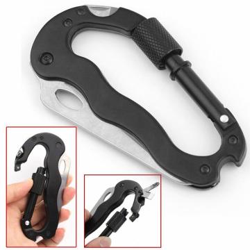 EDC Folding Knife Tool Camp Multi Hanging Buckle Hike Multifunctional Mountain Climb Outdoor Gear Carabiner Multipurpose