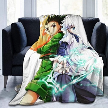 Anime Hunter X Hunter Killua Zoldyck Comic Print Blanket Soft Fleece Bedding Quilt Home Sofa Sherpa Plush Throw Blankets