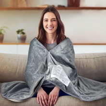Electric Heated Blanket Super Soft Crystal Fleece Warm Shawl Flannel Heating Plush Throw Blanket Overheating Protection