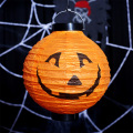 Amawill Halloween LED Pumpkin Paper Lantern Horror Glow Spider Skull Bat Lantern Hanging For Festival Party Outdoor Decoration