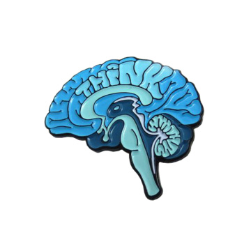 brain enamel pin brooch medicine badge