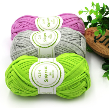 100g/pcs New Fancy Yarns For Hand Knitting Thick Thread Crochet Candy-colored Cloth Yarn Ribbon Hand-knit Wool Hat Yarn Craft