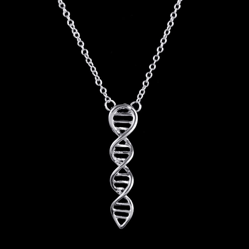 Jisensp New Arrival Science Jewelry DNA Necklace Biology Jewelry Molecule Necklace Accessories for Women Brand Jewelry Hot Sale