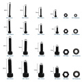 1060pcs M2 M3 M5 M4 Hex Socket Screw Set Carbon Steel Flat Round Cap Head Screws Bolts and Nuts Assortment Kit with Storage Box