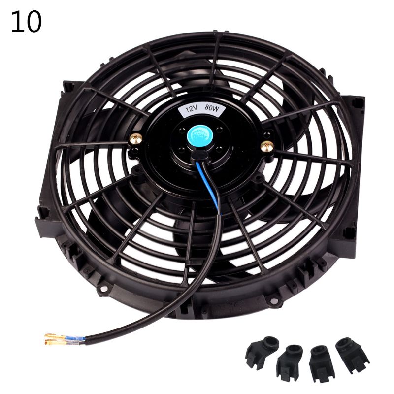 10/12/14inch Universal Car Radiator Fan Slim Push Pull Electric Engine Cooling Fan 12V Car Products