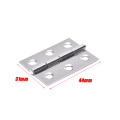 20 Pcs Hardware Stainless Steel Hinges Door Connector Drawer 6 Mounting Holes Durable Furniture Bookcase Window Cabinet Home