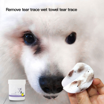 100PCS Pets Dogs Cats Cleaning Paper Towels Eyes Wet Wipes Tear Stain Remover Gentle Non-Intivating Wipes Grooming Supplies