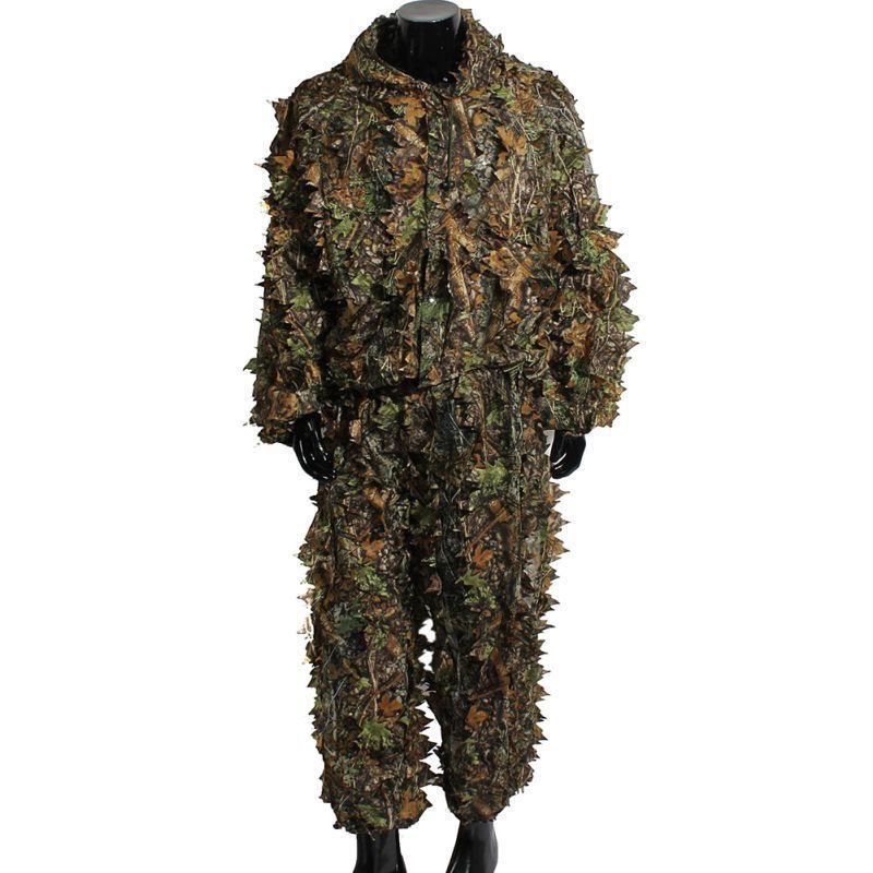 Tactical Camouflage Military Uniform Ghillie Suit 3D Leaf Bionic Hunting Aerial Suit Men US Army Military Combat Clothes