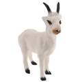 Realistic Faux Fur Standing Goat Animal Model Figures Home Decoration for Bedroom Car Office Shop Window Tabletop Display