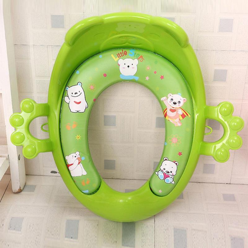 Toilet Seat Kids Baby Potty Training Seat with Armrests Slip-proof Fall Infant Safety Urinal Chair Cushion Removable Toilet