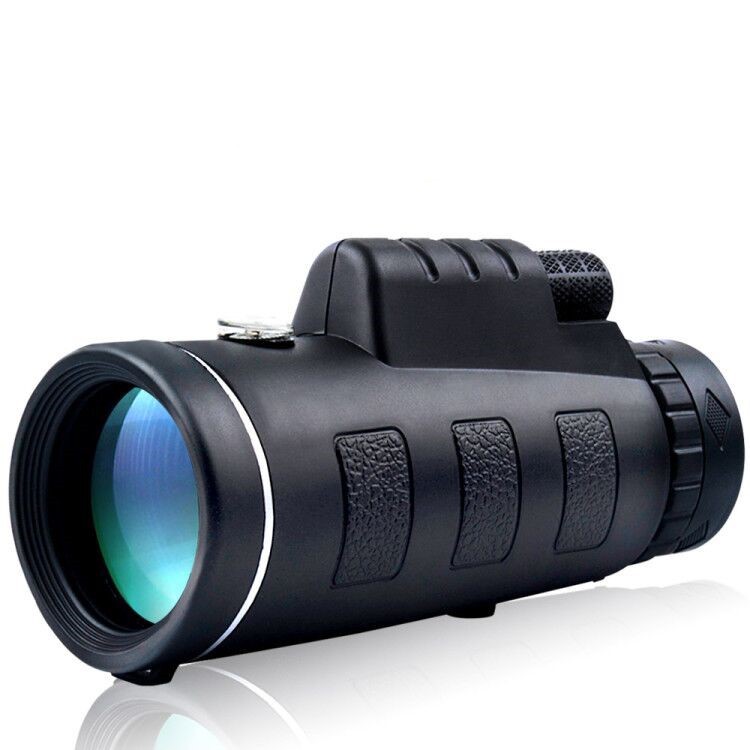 40X60 Telescope Monocular Monocular Binoculars Clear Weak Night Vision Pocket Telescope with Smart Phone Holder for Camping