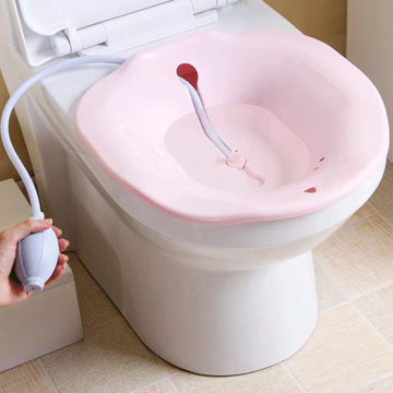 Toilet Sitz Bath wit Flusher for Hemorrhoidal Relieve Pregnant Women Elderly