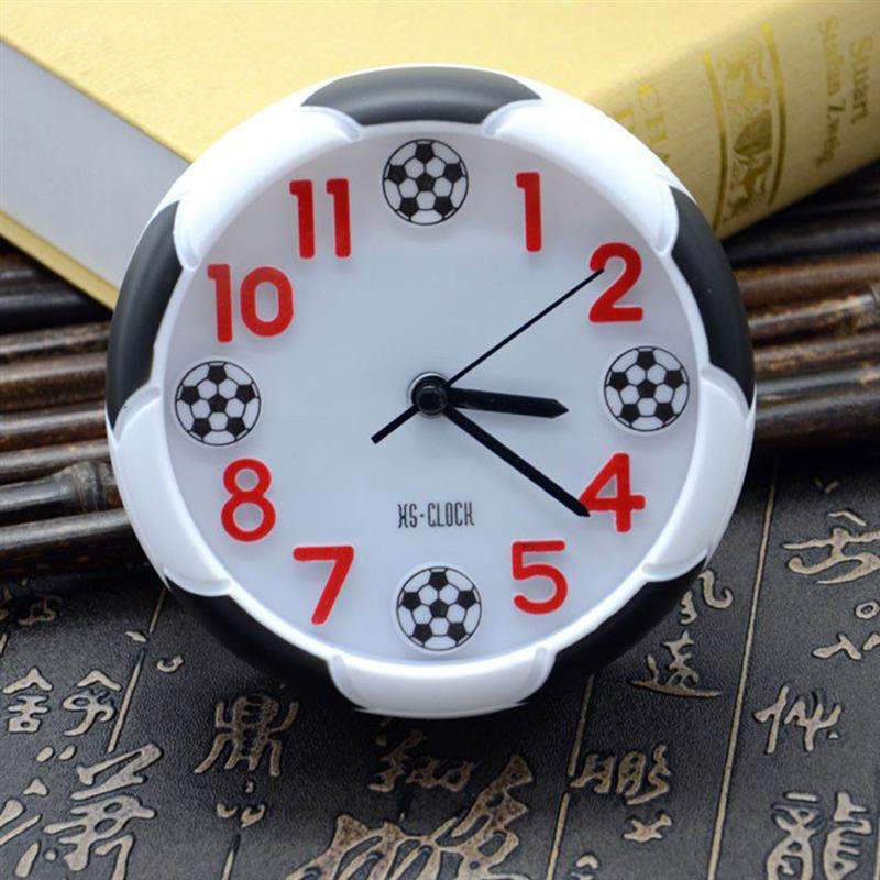 Football Ball Shaped Desk Clock Soccer Table Decorative For Desktop Bedsides Bedroom Birthday Soccer FansGift Outdoor Travel