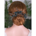 Bohe Wedding Accessories Blue Crystal Romantic Bridal Headwear 3PCS Women Headdress Vintage Hair Pin Hair Jewelry For Bride