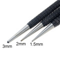 3PCS Non-Slip Center Pin Punch Set 3/32" High-carbon Steel Center Punch For Alloy Steel Metal Wood Drilling Tool 1.5mm 2mm 3mm