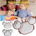 1Pcs Baby Feeding Food Tableware Wheat Cartoon Kids Dishes Children Eating Dinnerware Set Anti-hot Plate Training Bowl