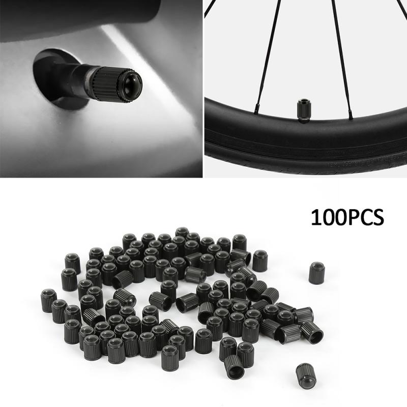 100pcs Plastic Auto Car Bike Motorcycle Truck Wheel Tire Valve Stem Caps Valve Stems & Caps