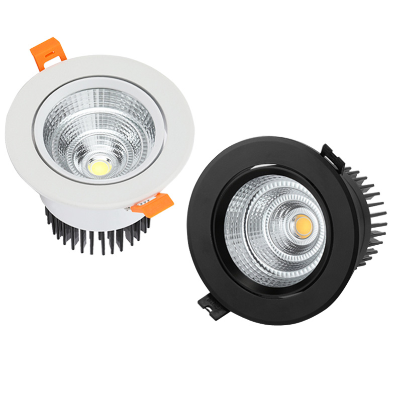 Dimmable led downlight lamp 3W 5W 7W 9W 12W 15W cob led spotlight 220V / 110V ceiling recessed downlights round led panel light