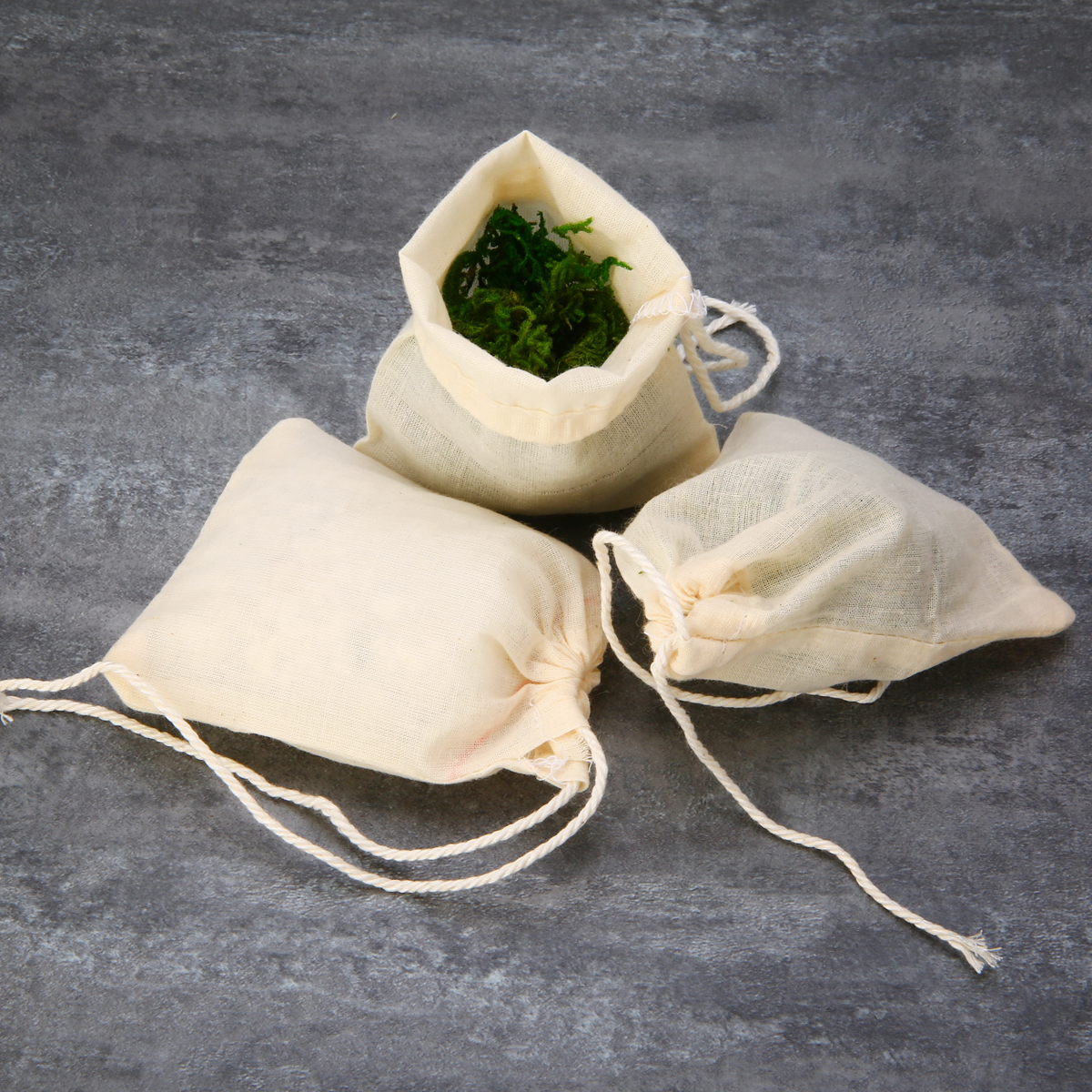 10pcs Cotton Teabags Strainer Tea Bags With String For Spice Food Separate Filter Bag 8 x 10cm