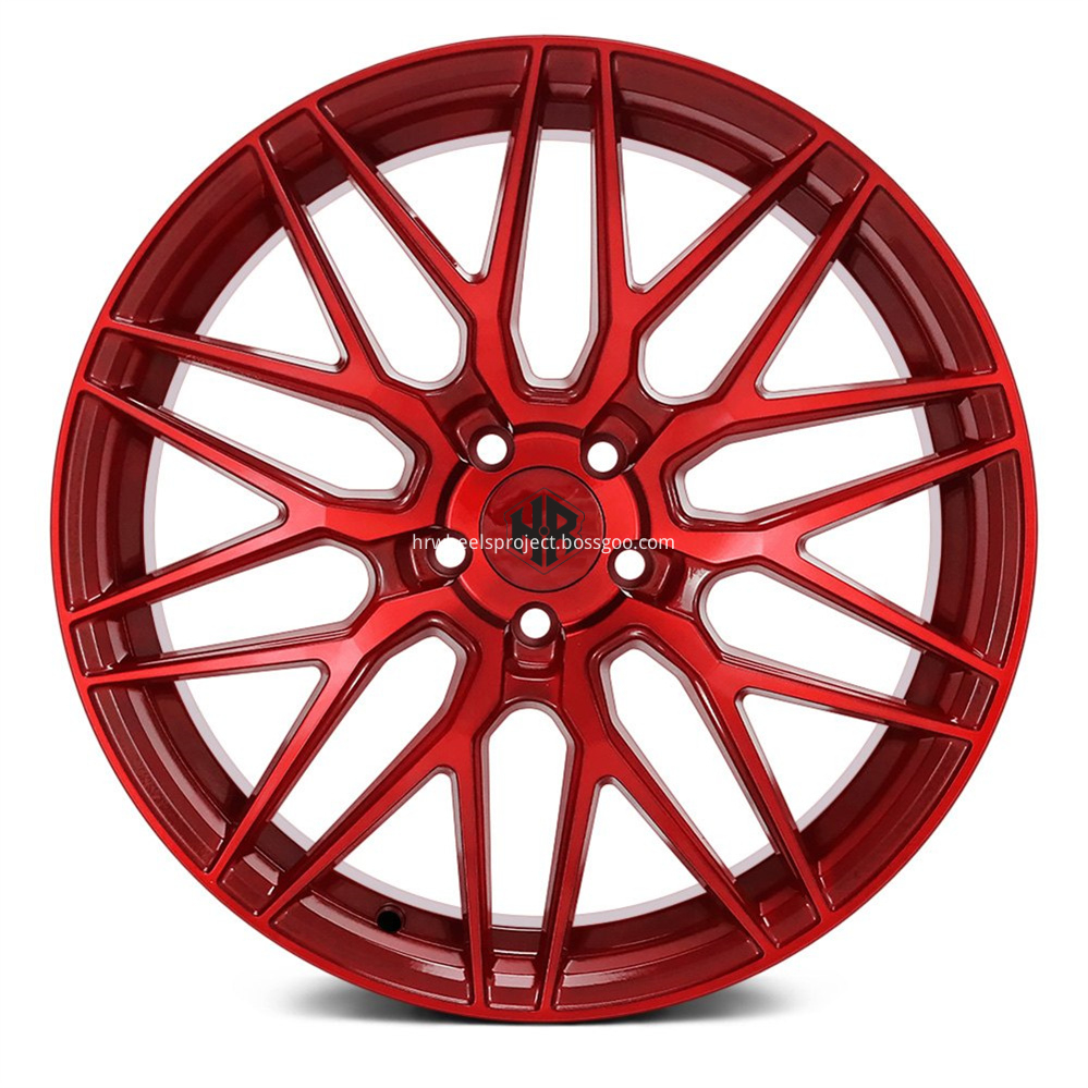 H R Tech Wheels Hr1752 Candy Red Front