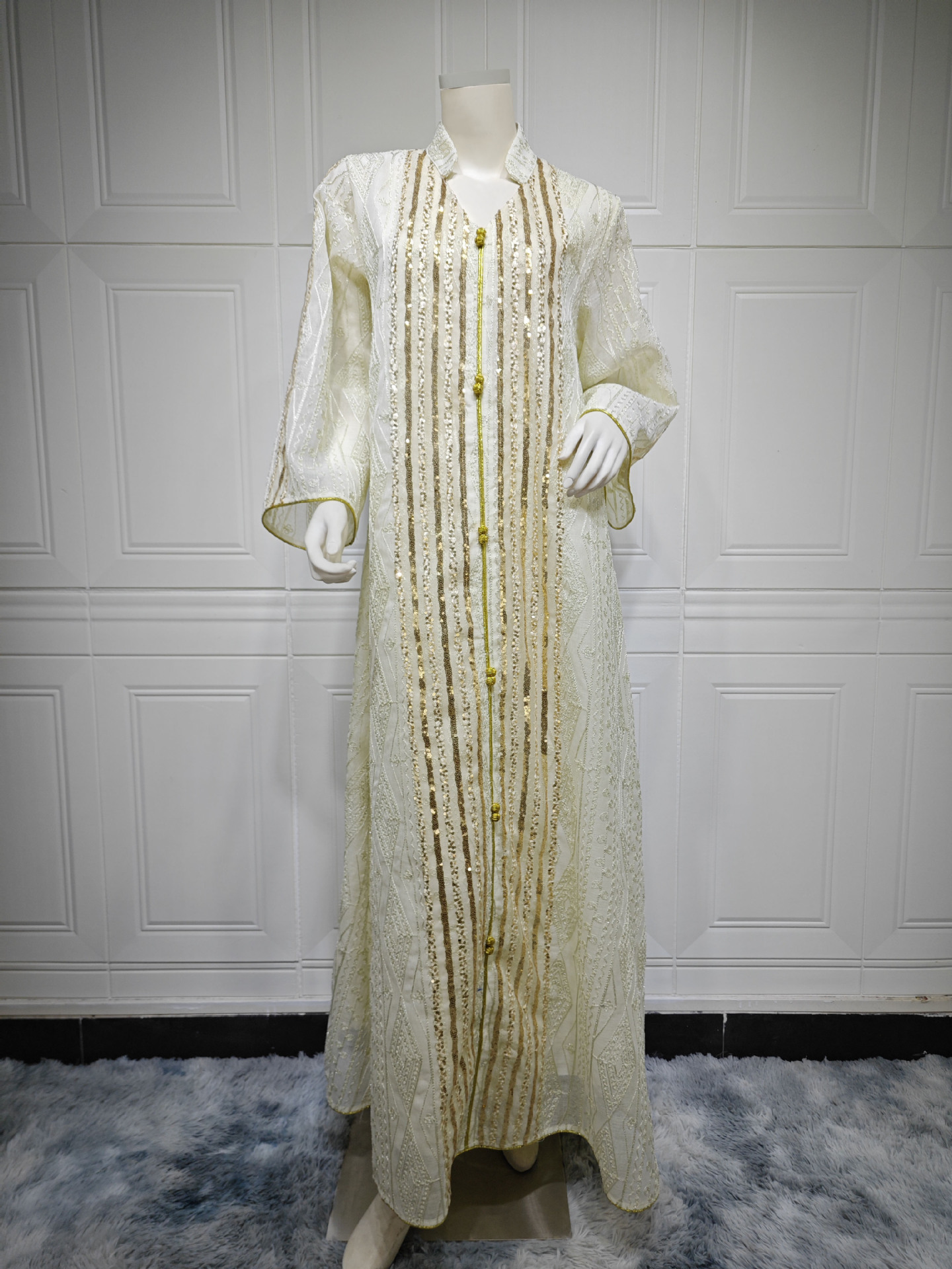 Arabic Embroidered Kaftan Luxury Abaya Evening Dress