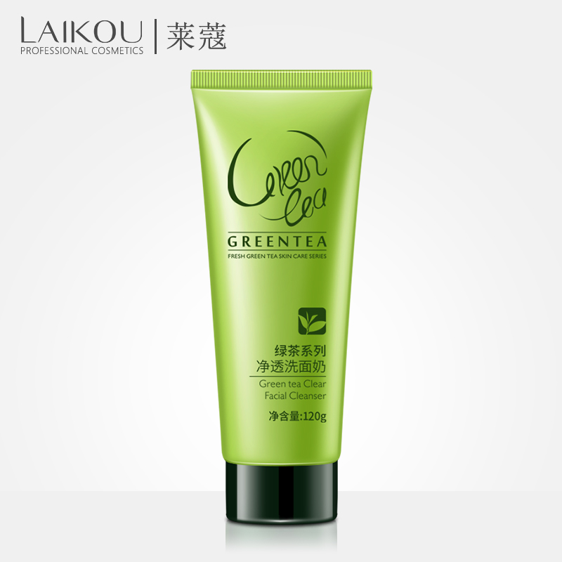 LAIKOU Green Tea Facial Cleanser Face Skin Remove Blackhead And Oil Control Whitening Nourishing Gentle Clean Daily Washing Face