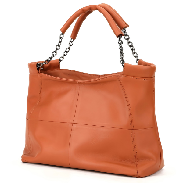 Leather women's chain shoulder bag