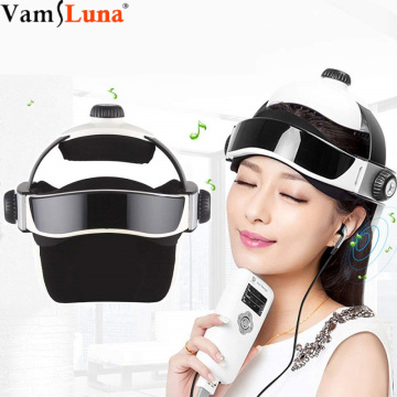 3D Electric Head Massager Intelligent Air Pressure Vibration Finger Press Relaxation With Music Soothing Relax Helmet