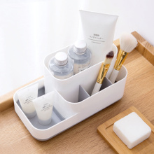 MeyJig Makeup Storage Box Cosmetic Organizer Large Capacity Makeup Display Case Brush Lipstick Holder Desk Bathroom Organizer