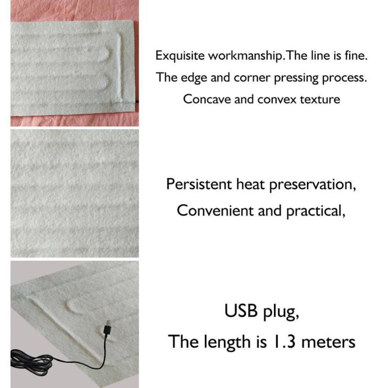 Carbon Fiber Heating Pad Hand Warmer 5V USB Heating Film Electric Winter Infrared Fever Heat Mat DIY Clothes Heating Warmer Pad