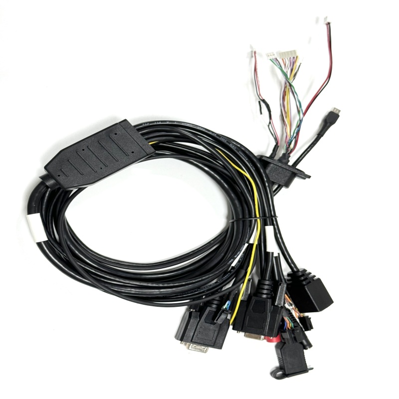 Multi Interface OBDII to RJ45/USB/DB9P Automotive Diagnostic Harness 1500mm
