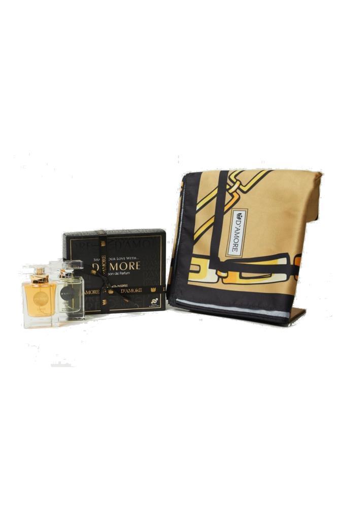 D'amore 100 Ml EDP Yellow Shawl Gift For Men & Women Perfume Set