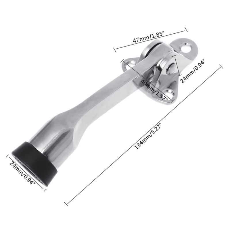 Kick Down Door Stopper Zinc Alloy Lever Door Holder Atlas Chrome Office Rubber Stopper Doors Kick down style holder