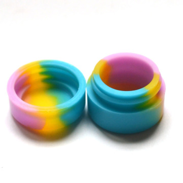 10pcs 2ml Silicone Wax Box Dry Herb Jars Dab Round Shape Silicone Container Wax Vaporizer Silicone Jar