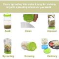 6pcs Sprouting Lid Food Grade Mesh Sprout Cover Kit Seed Growing Germination Vegetable Silicone Sealing Ring Lid For Mason Jar