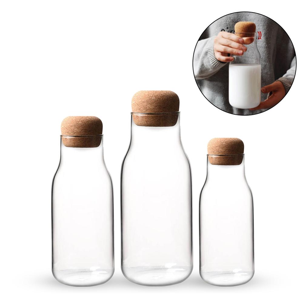 Glass Jars Mason Jar Transparent Storage Can Cork Stopper Bottle Small Glass Bottle Containers Sealed Tea Coffee Storage Tank