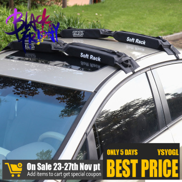 GINTOR Auto Soft Roof Rack 2 Pieces/Set Black Luggage Easy Rack Load 60kgs Foldable Oxford Universal Car Carrier Rack 2020