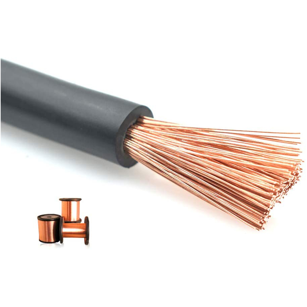 2pcs 5AWG 50cm 100A Battery Cable Copper Cable Power Cable with Ring Eyelets Car Battery Cable inverter cables ground wires