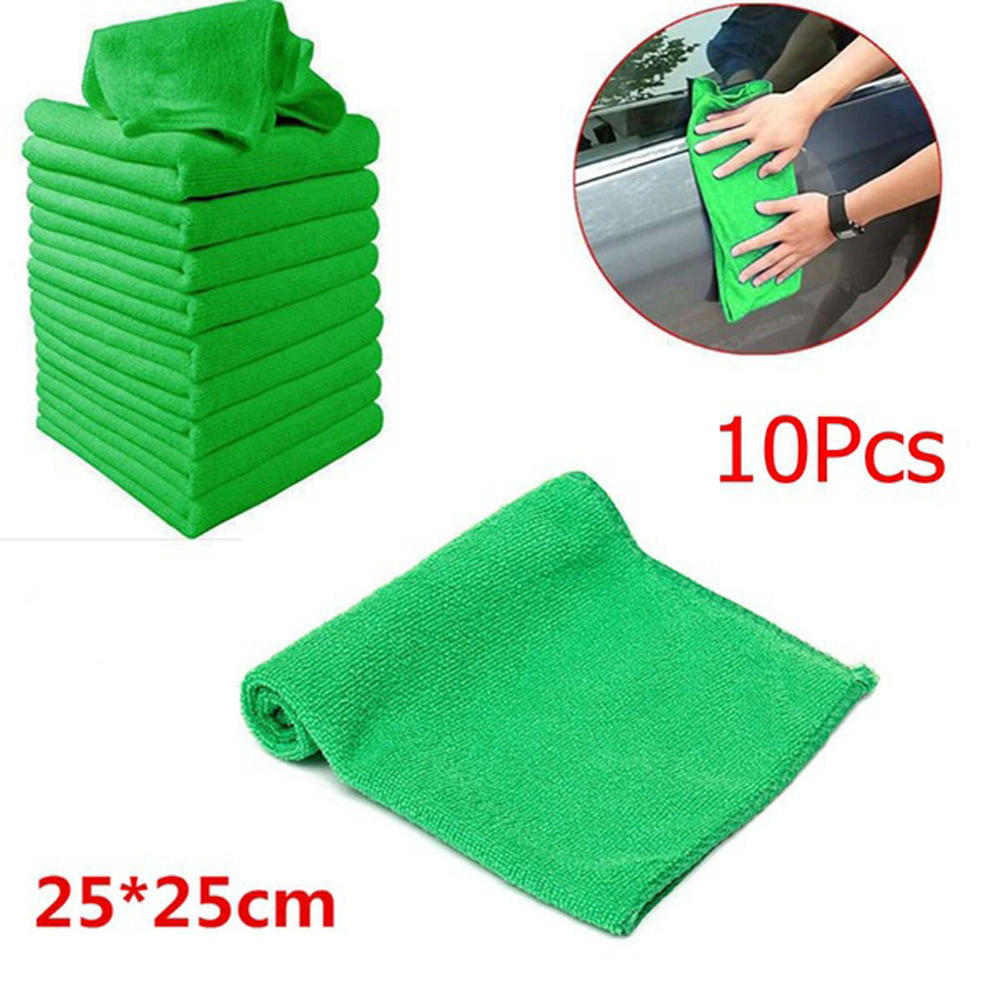 10pcs 25 X 25cm Cloths Cleaning Duster Microfiber Car Towel Detailing New Soft Cloths Duster #YL1