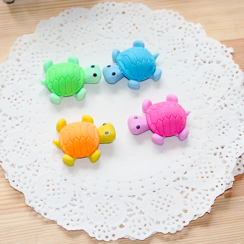 1 Pcs Creative Cartoon Big Turtle Student Eraser Student Stationery Wholesale Erasers Kawaii Cute Gifts