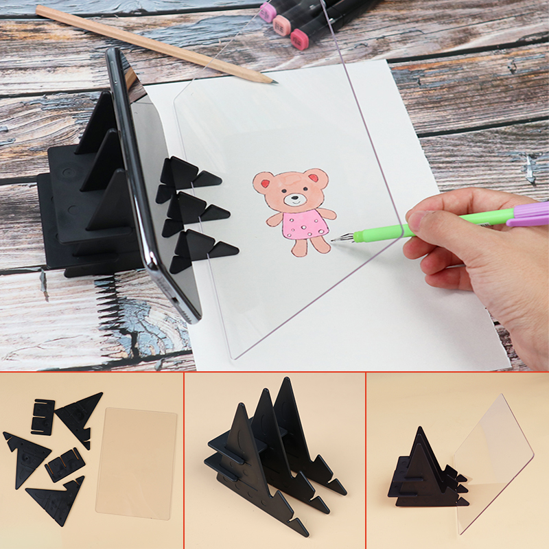 Optical Imaging Drawing Board Specular Reflection Dimming Bracket Holder Painting Supplies Mirror Tracing Table Plotter For Kids