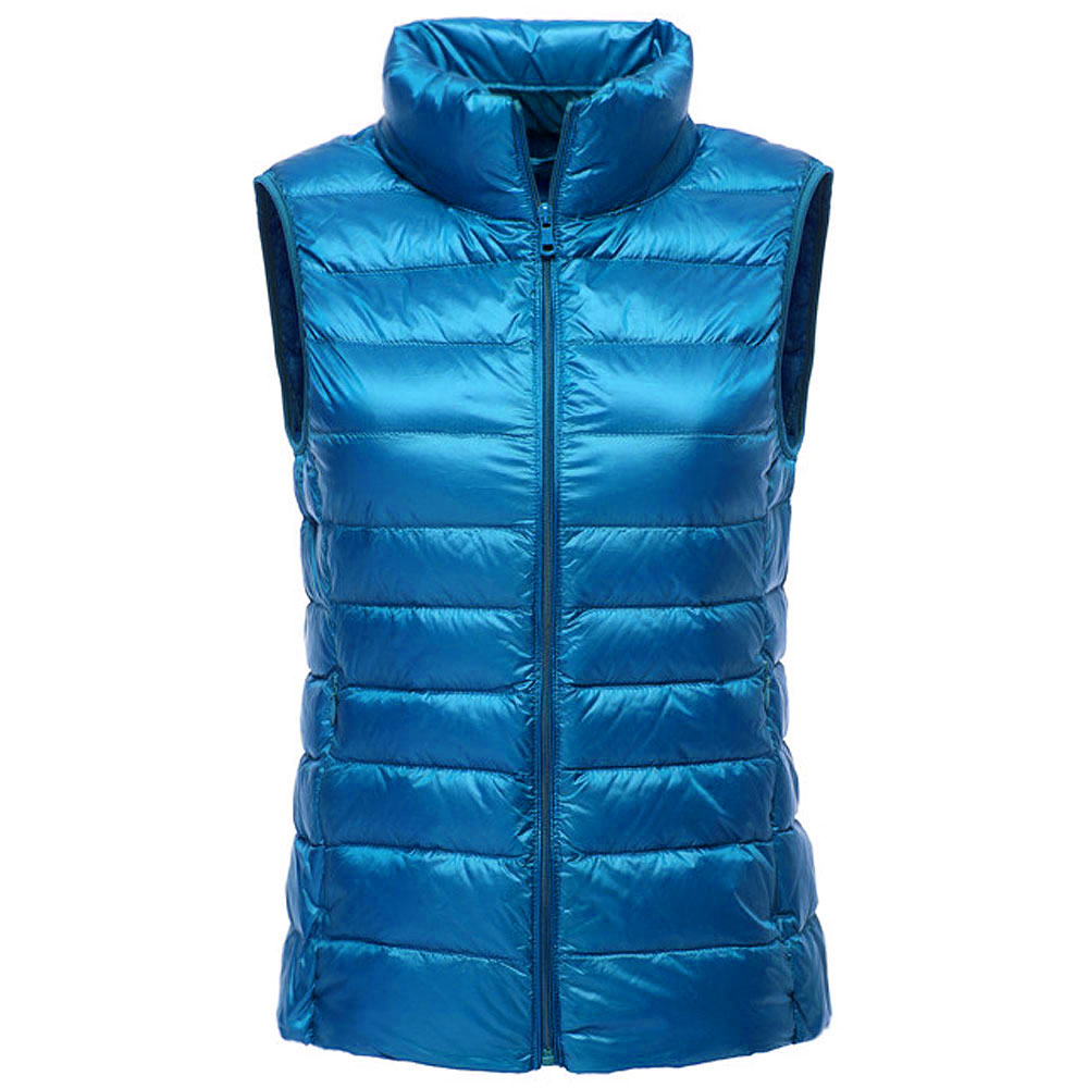 Packable Ultra-light Sleeveless Women's Winter Down Jacket White Duck Feather Warm Waistcoat Down Vest Outerwear Coats for Woman